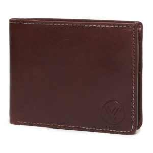 Tri Fold Leather Wallet for Men Crunch Brown – Genuine Leather